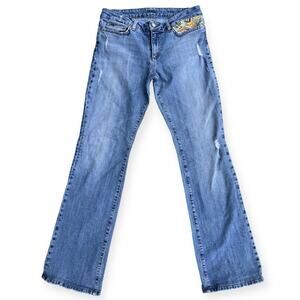 Joe's Jeans Honey Booty Curvy Beading Accents in Cooper Wash Women 31 Boho